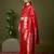 Red color silk blend zari woven work saree