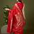 Red color silk blend zari woven work saree