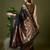Navy color silk blend zari woven work saree