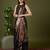 Navy color silk blend zari woven work saree