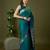 Sea green color silk blend zari woven work saree