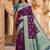 Purple color silk blend zari woven work sari -un stitched blouse