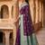 Purple color silk blend zari woven work sari -un stitched blouse