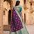 Purple color silk blend zari woven work sari -un stitched blouse