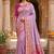 Light levender color silk blend zari woven work sari -un stitched blouse