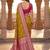 Light mustard color silk blend zari woven work sari -un stitched blouse