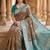 Light grey color silk blend zari woven work sari -un stitched blouse
