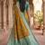 Light mehendi color silk blend zari woven work sari -un stitched blouse