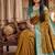 Light mehendi color silk blend zari woven work sari -un stitched blouse