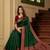 Green color silk blend zari woven work sari -un stitched blouse