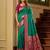 Sky blue color silk blend zari woven work sari -un stitched blouse