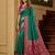 Sky blue color silk blend zari woven work sari -un stitched blouse