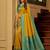 Yellow color silk blend zari woven work sari -un stitched blouse