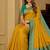 Yellow color silk blend zari woven work sari -un stitched blouse