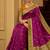 Wine color silk blend zari woven work sari -un stitched blouse