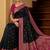 Black color silk blend zari woven work sari -un stitched blouse
