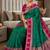 Light green color silk blend zari woven work saree