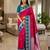Rani pink color silk blend zari woven work saree
