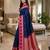 Navy blue color silk blend zari woven work saree