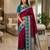 Magenta color silk blend zari woven work saree