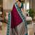 Magenta color silk blend zari woven work saree