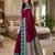 Magenta color silk blend zari woven work saree