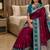 Magenta color silk blend zari woven work saree