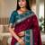 Magenta color silk blend zari woven work saree