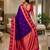 Light purple color silk blend zari woven work saree