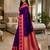 Light purple color silk blend zari woven work saree