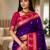 Light purple color silk blend zari woven work saree