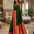 Dark green color silk blend zari woven work saree