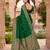Green color silk blend zari woven work sari -un stitched blouse