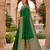 Green color silk blend zari woven work sari -un stitched blouse