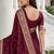 Purple color silk blend zari woven work sari -un stitched blouse