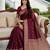Purple color silk blend zari woven work sari -un stitched blouse