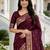 Purple color silk blend zari woven work sari -un stitched blouse