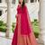 Rani color silk blend zari woven work sari -un stitched blouse