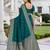 Sea green color silk blend zari woven work sari -un stitched blouse