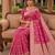 Pink color silk blend zari woven work sari -un stitched blouse
