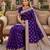 Blue color silk blend zari woven work sari -un stitched blouse