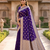 Blue color silk blend zari woven work sari -un stitched blouse