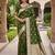 Mehendi color silk blend zari woven work sari -un stitched blouse