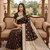 Bronze pink color silk blend zari woven work sari -un stitched blouse