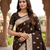 Bronze pink color silk blend zari woven work sari -un stitched blouse