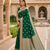 Green  color silk blend zari woven work sari -un stitched blouse