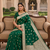 Green  color silk blend zari woven work sari -un stitched blouse
