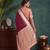 Maroon color silk blend woven work saree sari