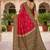 Rani pink color silk blend ikkat pattern woven work sarees