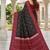 Black color silk blend ikkat pattern woven work sarees